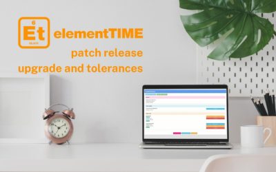 elementTIME patch release – upgrade and tolerances